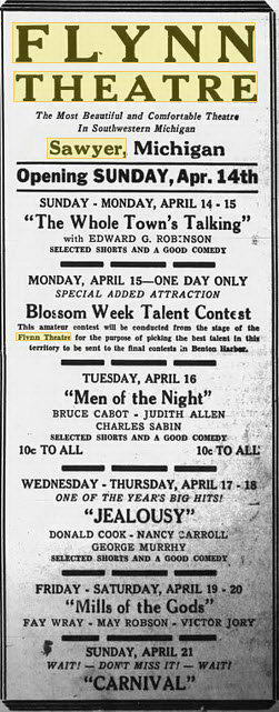 Flynn Theatre - 13 Apr 1935 Ad (newer photo)